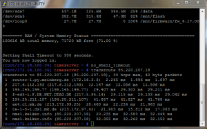 Traceroute to the ntppool server